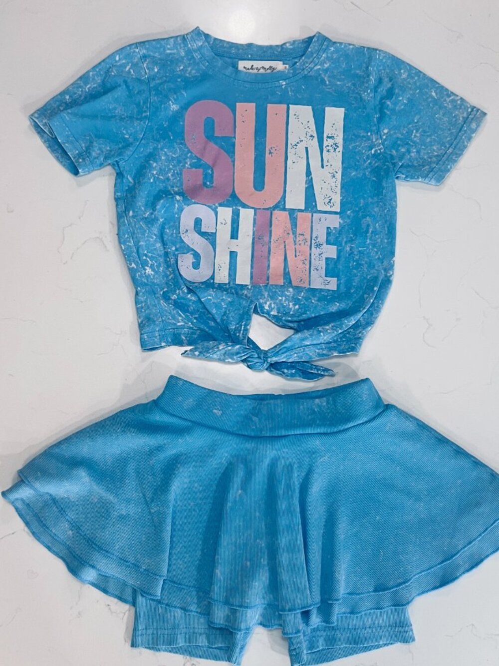 Made By Molly sunshine acid wash sporty set sz 8